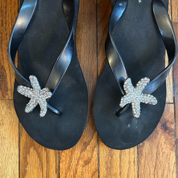 Tommy Bahama Crystal Starfish Wedge Flip-flop, size 10 - Picture 2 of 8